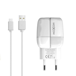 شارژر دیواری موکسوم (Moxom) مدل Mc-Hc48 به همراه کابل تبدیل Micro USB