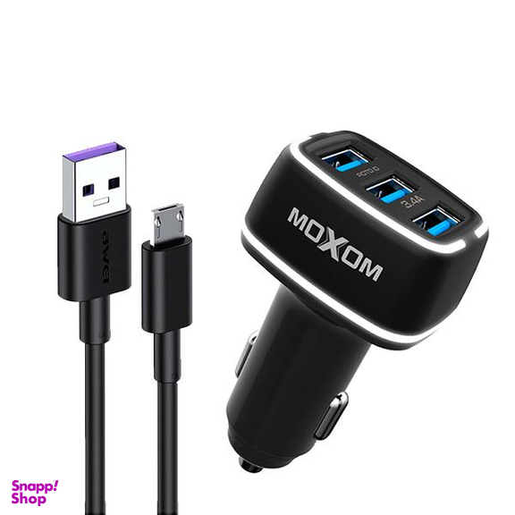 شارژر فندکی موکسوم (Moxom) مدل Mx-Vc01 به همراه کابل تبدیل Micro USB