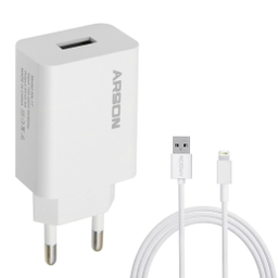 شارژر دیواری آرسون (Arson) مدل An-17 به همراه کابل تبدیل Lightning