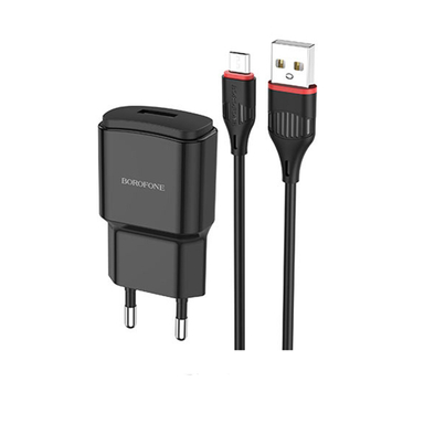 شارژر دیواری بروفون (Borofone) مدل Ba48A به همراه کابل تبدیل Micro USB