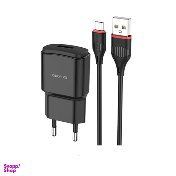 شارژر دیواری بروفون (Borofone) مدل Ba48A به همراه کابل تبدیل Micro USB