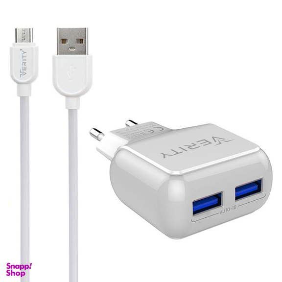 شارژر دیواری وریتی (Verity) مدل Ap-2111 به همراه کابل تبدیل microUSB