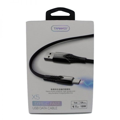 کابل USB به Type C ترانیو (Tranyoo) مدل X5 طول 1m