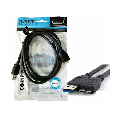 کابل هارد اکسترنال USB3.0 دی نت مدل چاک دار طول 1.5 متر