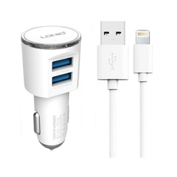 شارژر فندکی الدینیو (Ldnio) مدل DL C29 همراه با کابل لایتنینگ