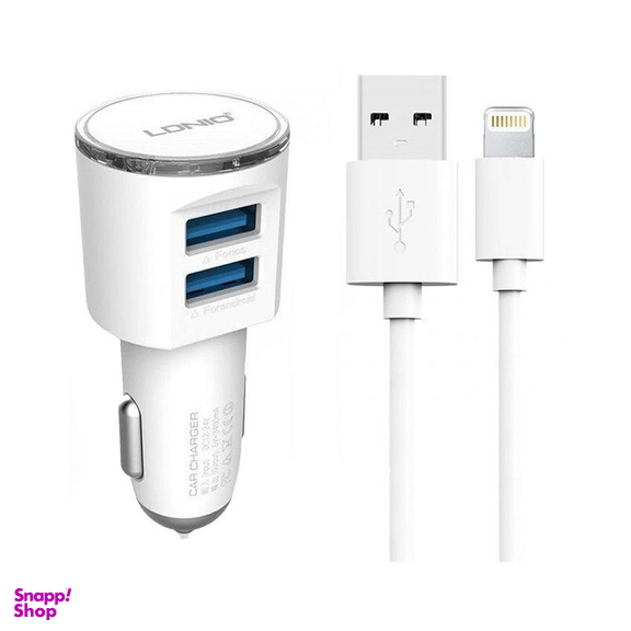 شارژر فندکی الدینیو (Ldnio) مدل DL C29 همراه با کابل لایتنینگ