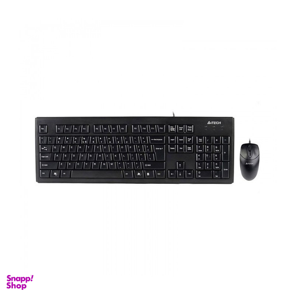 کیبورد و ماوس با سیم ای فورتک (A 4 Tech) مدل KR8372 با حروف فارسی گارانتی USB