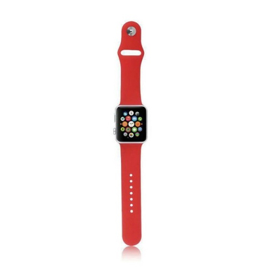 بند سیلیکونی مناسب ساعت هوشمند Apple Watch 38/40mm رنگ زرشکی