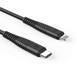 کابل شارژ کنفی راوپاور مدل USB c to lightning طول 1m