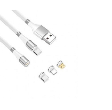 کابل شارژر آهنربایی سه کاره LED دار مناسب برای کلیه گوشیها