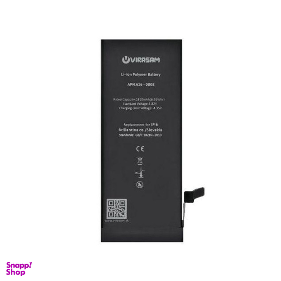 باتری موبایل ویراسام (Virasam) مناسب گوشی موبایل اپل مدل iPhone 6 با ظرفیت 1810mAh