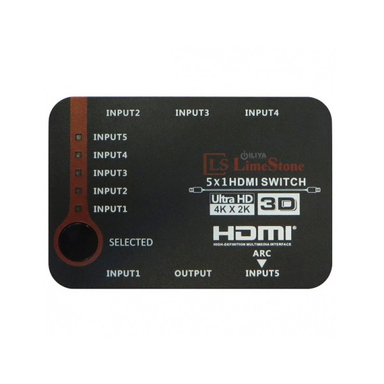 سوییچ 5 به 1 HDMI با قابلیت کنترل از راه دور لایمستون (LimestOne) مدل LS HS0501