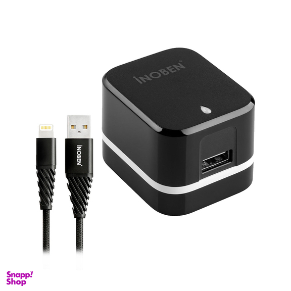 شارژر دیواری آینوبن (Inoben) مدل iCharge W1A همراه با کابل لایتنینگ