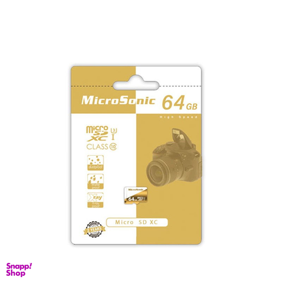 کارت حافظه MicroSDXC میکروسونیک (Microsonic) مدل U3 ظرفیت 64GB