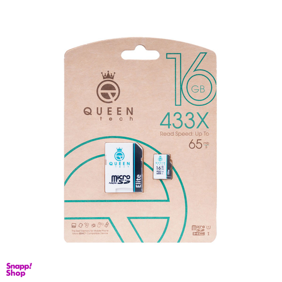 کارت حافظه کویین تک (Queen Tech) مدل ELite 16GB با چاپ رنگی