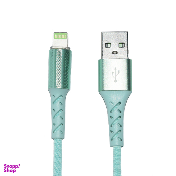 کابل شارژ سریع فست (Fast) مدل لایتینگ چراغ دار مناسب گوشی موبایل آیفون طول 1 متر رنگ آبی