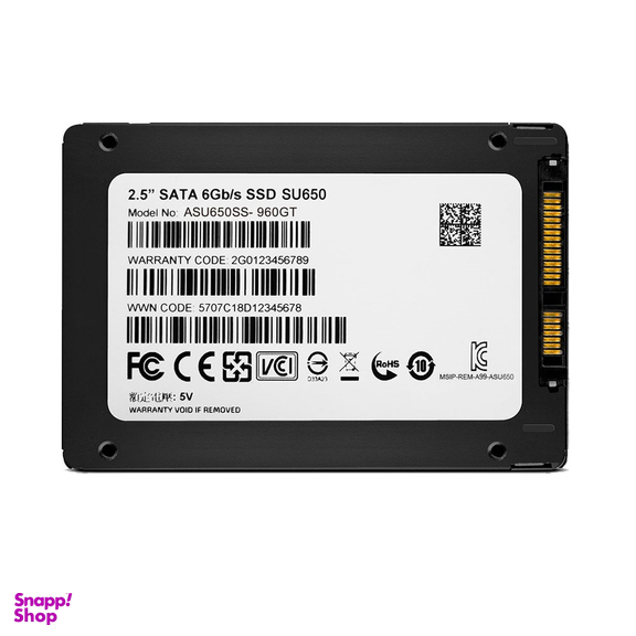 اس اس دی ای دیتا (Adata) مدل SU650 ظرفیت 480 گیگابایت