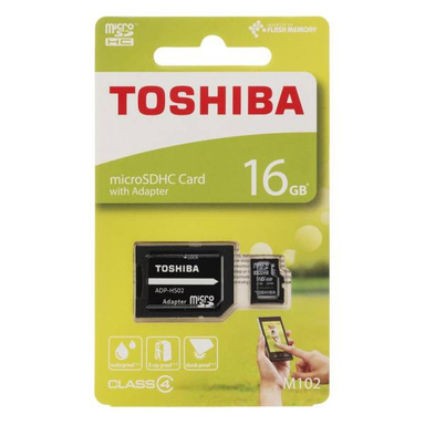 کارت حافظه توشیبا (Toshiba) مدل microSDHC همراه آداپتور ظرفیت 16 گیگابایت