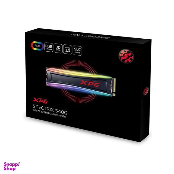 اس اس دی اینترنال ایکس پی جی (XPG) مدل SPECTRIX S40G RGB PCIe Gen3x4 M.2 2280 ظرفیت 256 گیگابایت