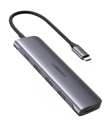 هاب 3 پورت Type C به 3.0 USB با یک پورت HDMI و قابلیت PD یوگرین مدل CM136