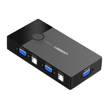 کی وی ام سوییچ 2 پورت یوگرین (Ugreen) مدل VGA با پورت USB همراه کابل 30357