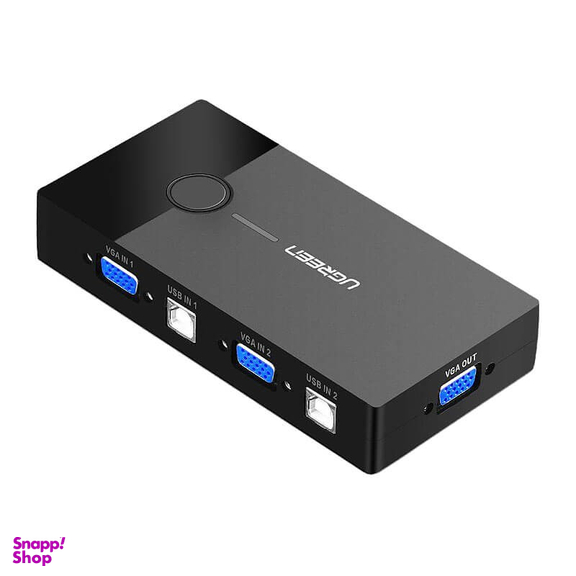 کی وی ام سوییچ 2 پورت یوگرین (Ugreen) مدل VGA با پورت USB همراه کابل 30357