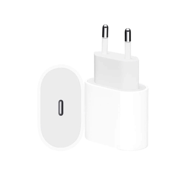 شارژر 2 پین Type-C اپل (Apple) مدل آیفون 11 توان 18 وات و کابل شارژ مدل MQGJ2 Type-C به لایتنینگ
