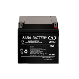 باتری UPS صبا باتری (Saba Battery) مدل سیلد 12 ولت / 28 آمپر ساعت رنگ مشکی