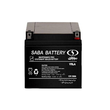باتری UPS صبا باتری (Saba Battery) مدل سیلد 12 ولت / 28 آمپر ساعت رنگ مشکی