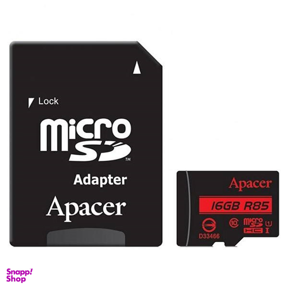 کارت حافظه microSDHC اپیسر (Apacer) کلاس 10 استاندارد UHS-I U1 سرعت 85MBps ظرفیت 16 گیگابایت