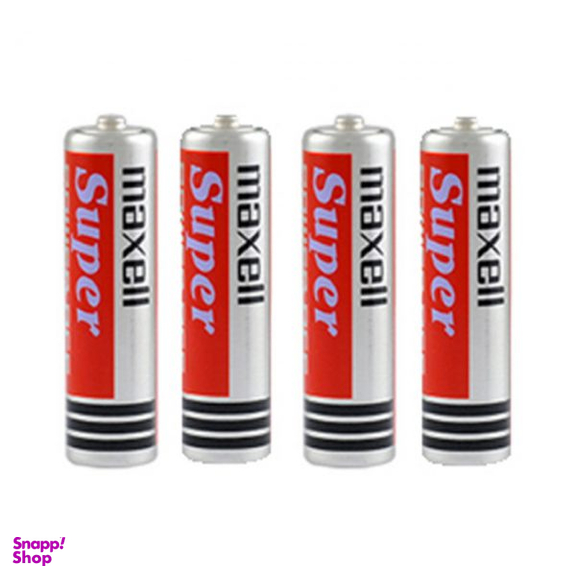 باتری نیم قلمی مکسل (Maxell) مدل Super Power Ace بسته 4 عددی