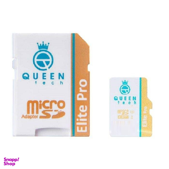 کارت حافظه کویین تک (Queen Tech) مدل Elite Pro ظرفیت 8 گیگابایت رنگ سفید با چاپ رنگی