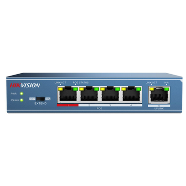 سوییچ شبکه 4 پورت هایک ویژن (Hikvision) مدل DS 3E0105P E