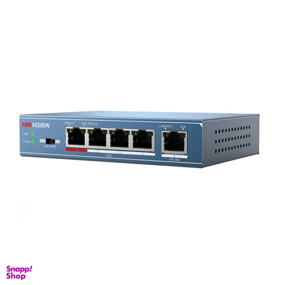 سوییچ شبکه 4 پورت هایک ویژن (Hikvision) مدل DS 3E0105P E