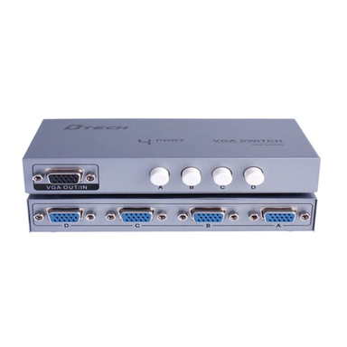 سوییچ VGA چهار پورت دیتک (Dtech) مدل DT 7034
