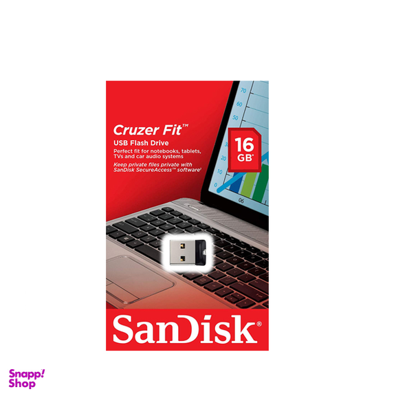 فلش مموری سندیسک (Sandisk) مدل Cruzer Fit CZ33 USB 2.0 ظرفیت 16 گیگا بایت