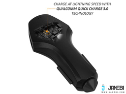 شارژر فندکی سریع پرومیت (Promate) مدل Trinix Car Charger رنگ مشکی
