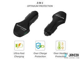 شارژر فندکی سریع پرومیت (Promate) مدل Trinix Car Charger رنگ مشکی