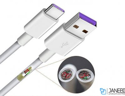 کابل اصلی هواوی (Huawei) مدل HL1480 USB 3.1 To Type C Cable اندازه 30 سانتی متر رنگ سفید