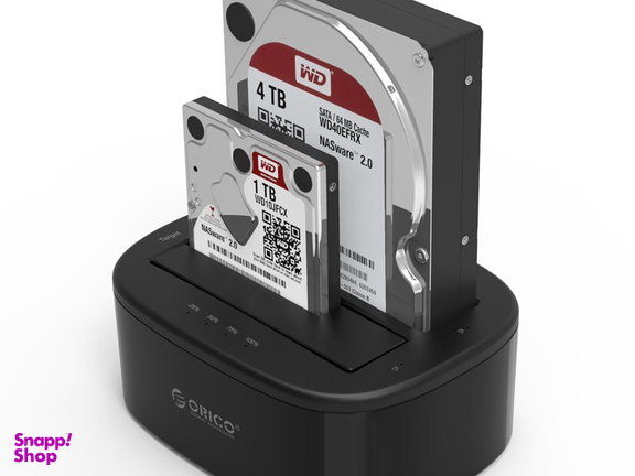داک هارددیسک اینترنال اوریکو (Orico) مدل 2.53.5 inch 2 Bay USB3.0 Hard Drive Dock 6228US3C رنگ مشکی