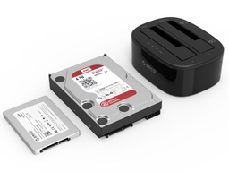 داک هارددیسک اینترنال اوریکو (Orico) مدل 2.53.5 inch 2 Bay USB3.0 Hard Drive Dock 6228US3C رنگ مشکی