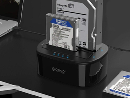داک هارددیسک اینترنال اوریکو (Orico) مدل 2.53.5 inch 2 Bay USB3.0 Hard Drive Dock 6228US3C رنگ مشکی