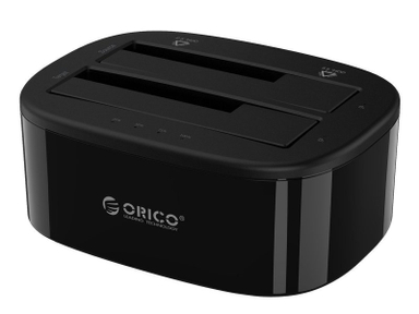 داک هارددیسک اینترنال اوریکو (Orico) مدل 2.53.5 inch 2 Bay USB3.0 Hard Drive Dock 6228US3C رنگ مشکی