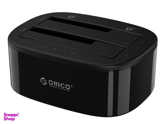 داک هارددیسک اینترنال اوریکو (Orico) مدل 2.53.5 inch 2 Bay USB3.0 Hard Drive Dock 6228US3C رنگ مشکی