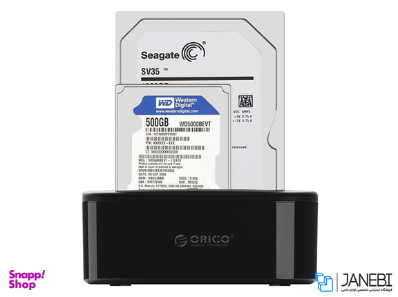 داک هارددیسک اینترنال اوریکو (Orico) مدل 2.53.5 inch USB3.0 Hard Drive Dock 6218US3 رنگ مشکی