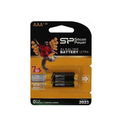 باتری نیم قلمی سیلیکون پاور (SP) مدل Alkaline Ultra بسته 2 عددی