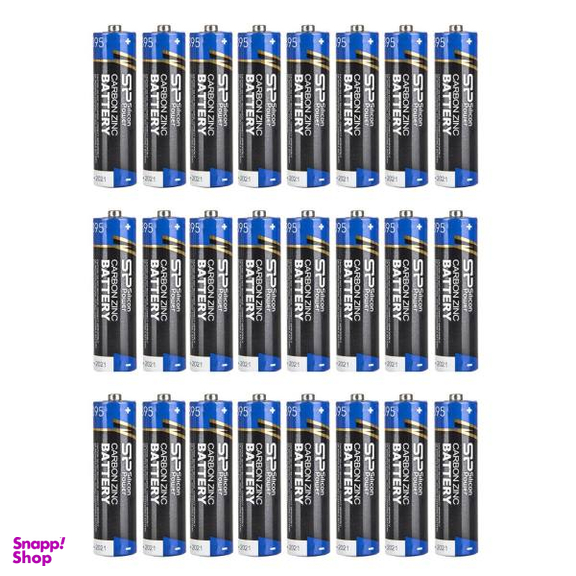 باتری نیم قلمی سیلیکون پاور (SP) مدل Carbobn Zinc بسته 100 عددی