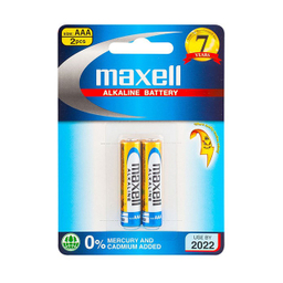 باتری نیم قلمی مکسل (Maxell) مدل Alkaline بسته 2 عددی