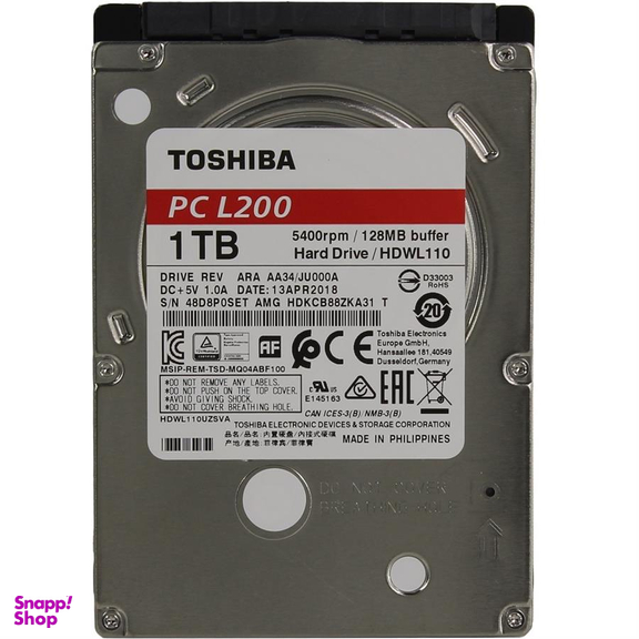 هارد لپ تاپ توشیبا (Toshiba) مدل L200 HDWL110 ظرفیت 1 ترابایت