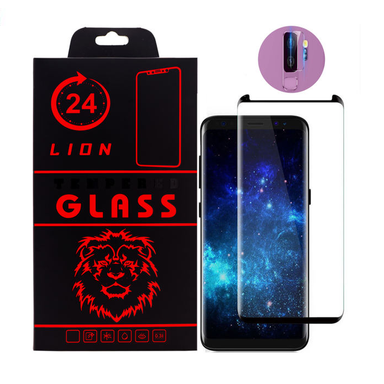 محافظ صفحه نمایش لاین (Lion) مدل RT07 مناسب موبایل سامسونگ Galaxy S9 Plus به همراه محافظ لنز دوربین